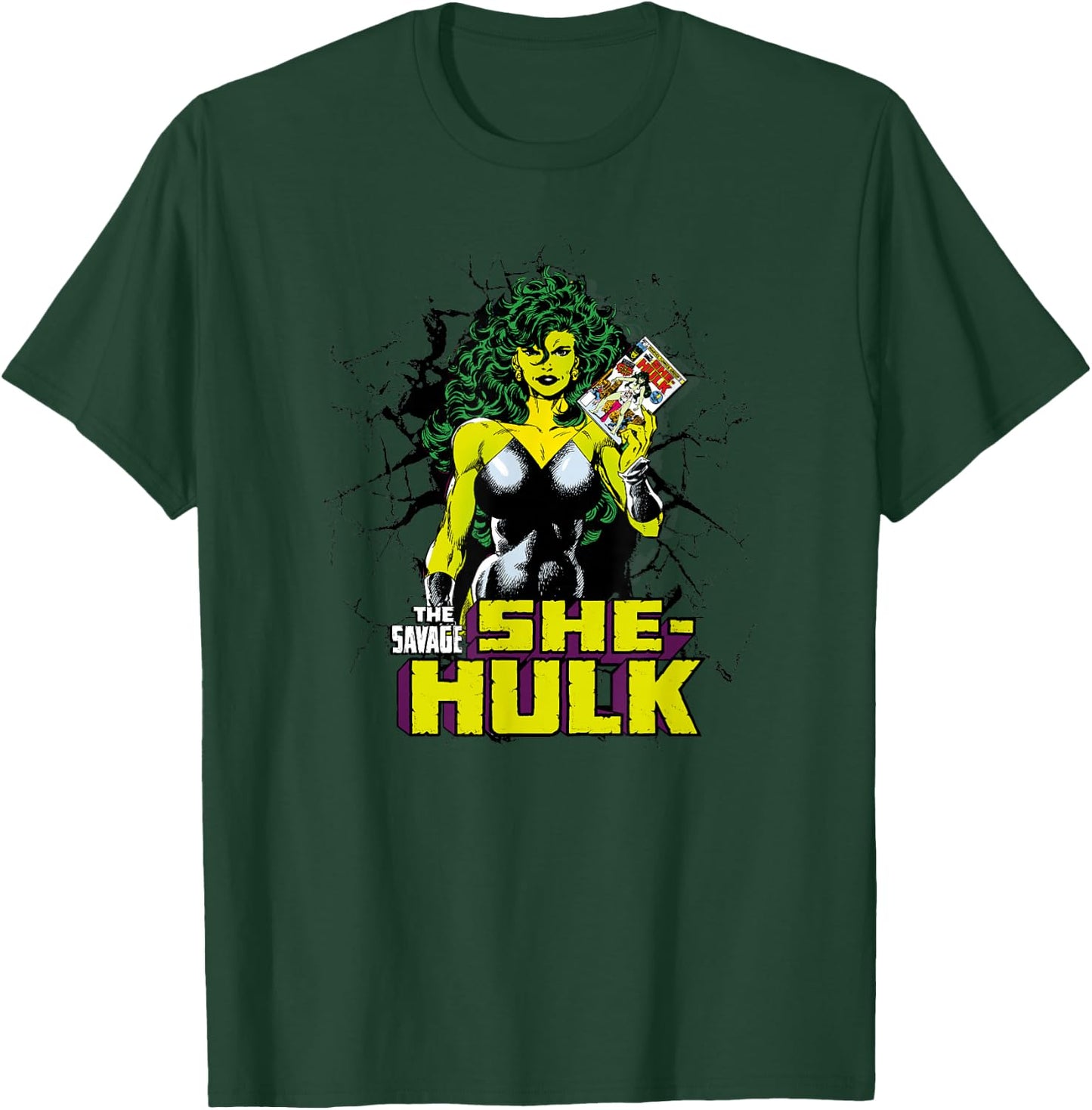Marvel She-Hulk The Savage Vintage Comic Breakthrough T-Shirt - T-Shirt | Forest