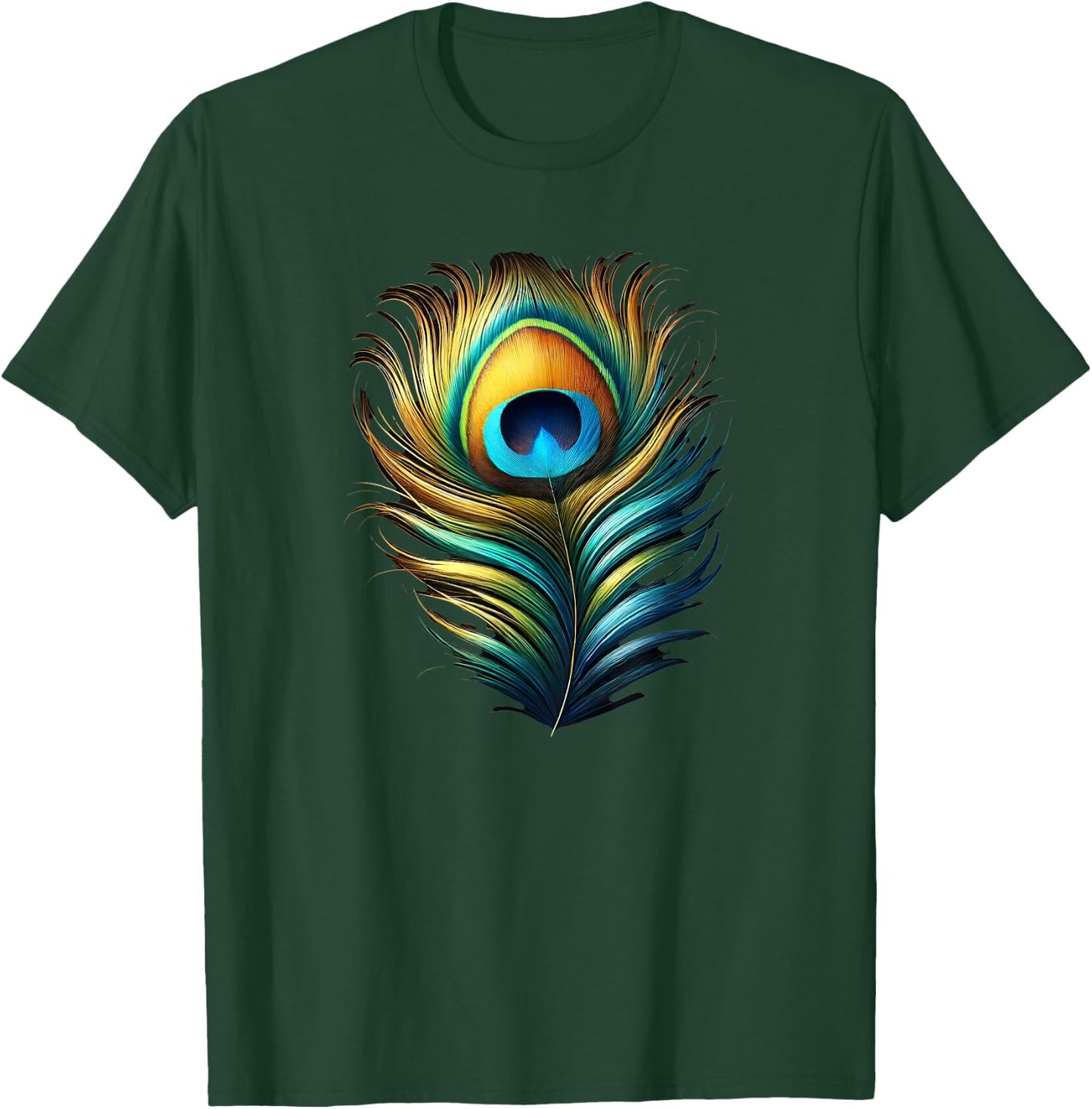 Peacock Feather Peafowl T-Shirt - T-Shirt | Forest
