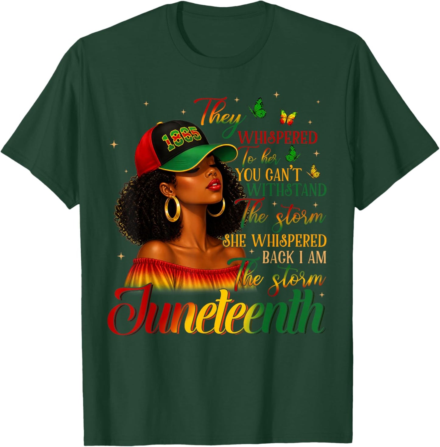 Juneteenth Shirts Black I'm The Storm African Melanin T-Shirt - T-Shirt | Forest