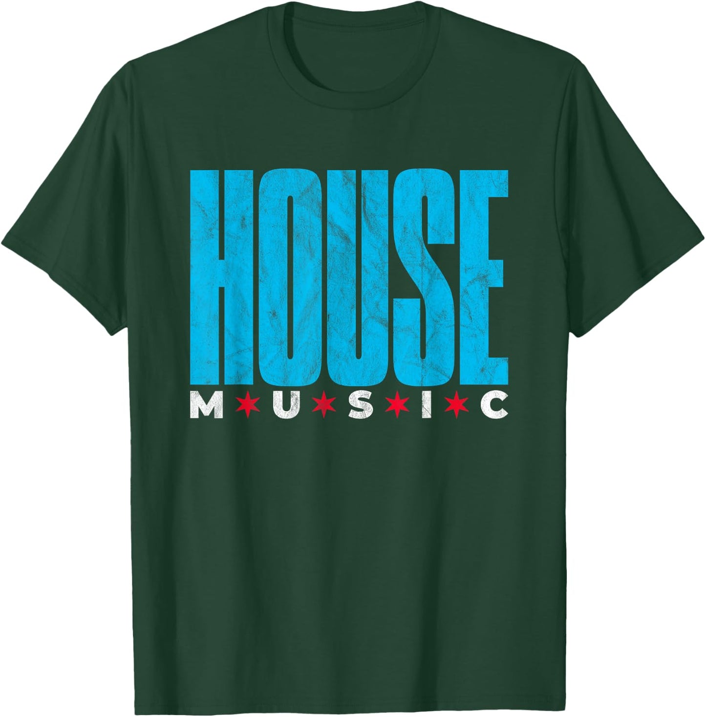 House Music - Chicago DJ EDM Distressed T-Shirt - T-Shirt | Forest