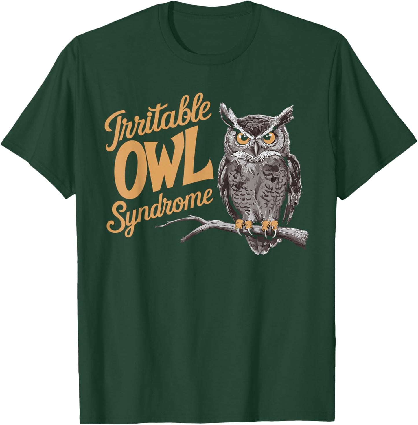 Funny Irritable Owl Syndrome Irritable Bowel Pun T-Shirt - T-Shirt | Forest
