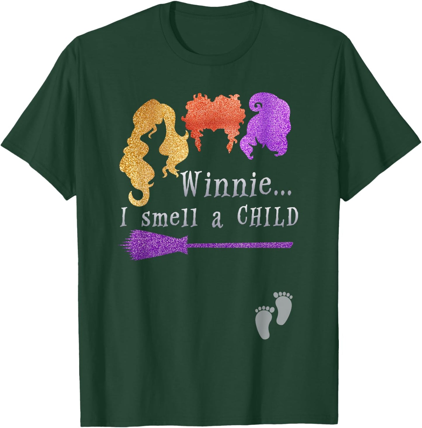 Pregnancy Halloween Costume Winnie I Smell A Child T-Shirt - T-Shirt | Forest