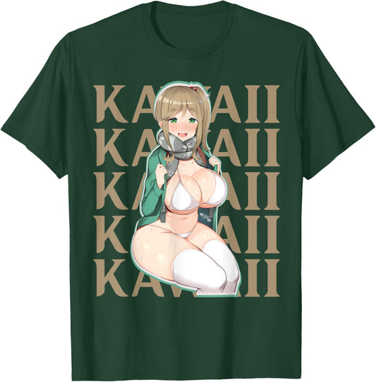 Cute Anime Fan Lewd Waifu Kawaii T-Shirt - T-Shirt | Forest