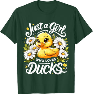 Duck Lover Just A Girl Who Loves Ducks T-Shirt - T-Shirt | Forest