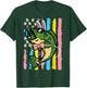 Easter Bass Fish Bunny US Flag Patriot Fishing Men Women Kid T-Shirt - T-Shirt | Forest