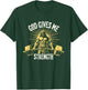 God Gives Me Strength Christian Jesus Workout Weightlifting T-Shirt - T-Shirt | Forest