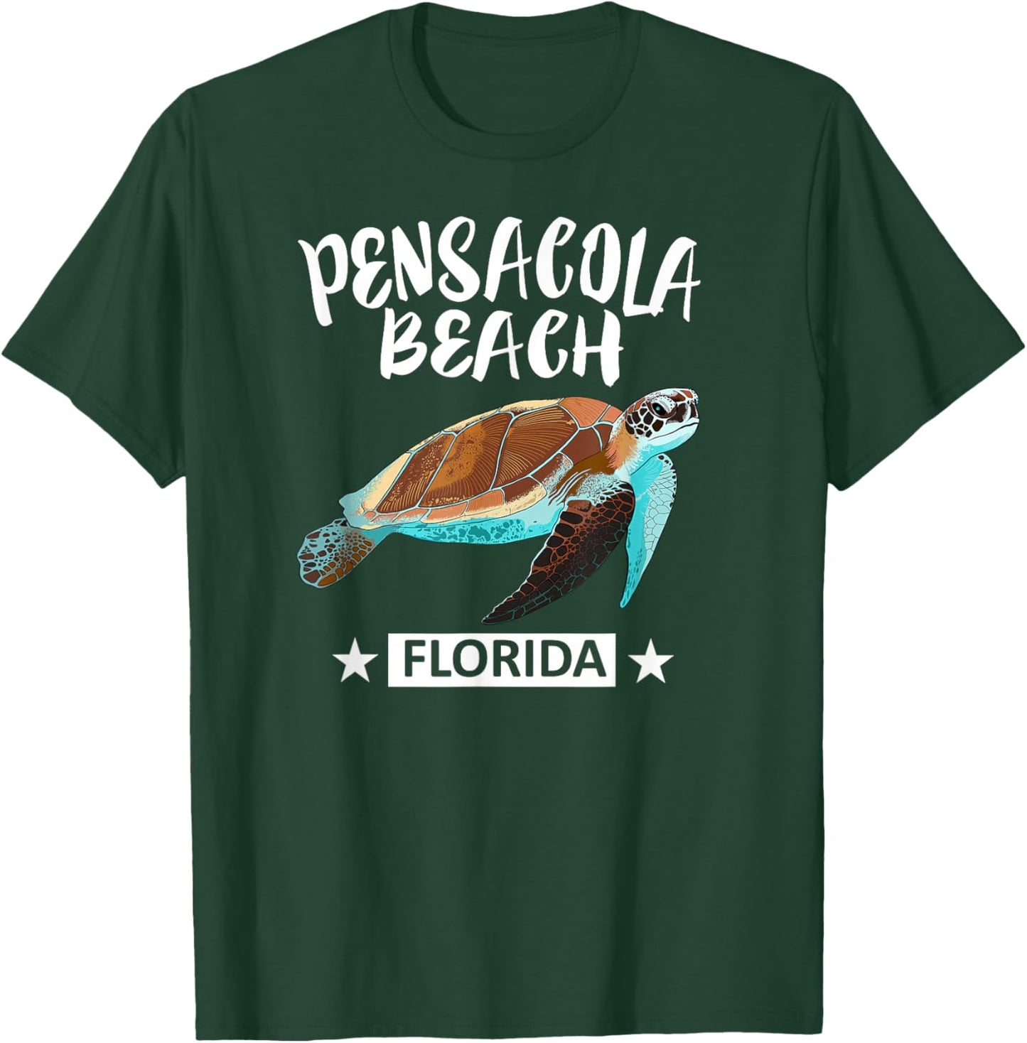 Pensacola Beach Florida Turtle Gift T-Shirt - T-Shirt | Forest