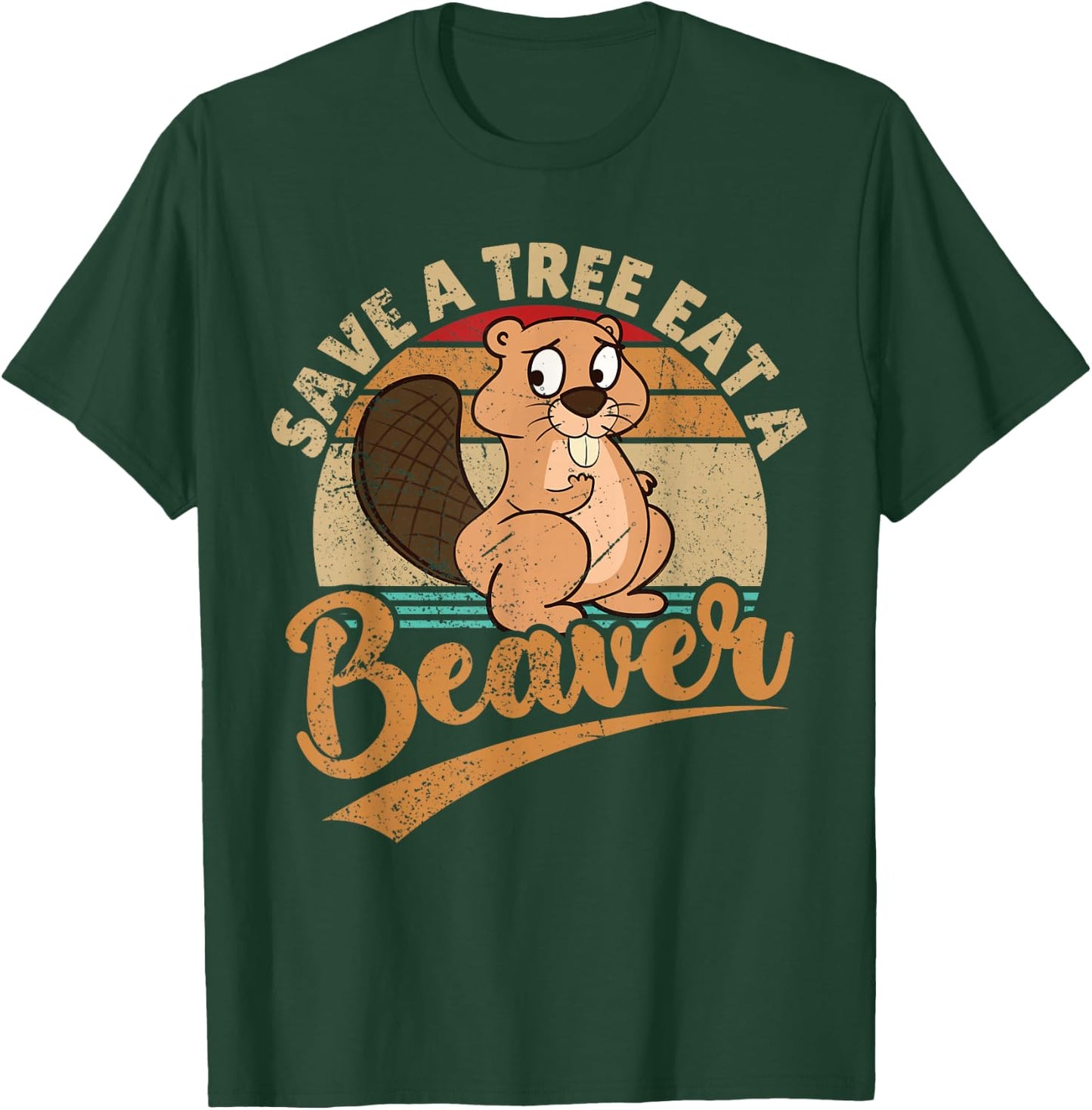 Raunchy Adult Humor Funny Beaver Tree Lover Gag Saying T-Shirt - T-Shirt | Forest