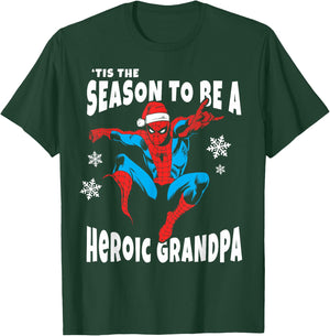 Marvel Spider-Man Season To Be A Heroic Grandpa T-Shirt - T-Shirt | Forest