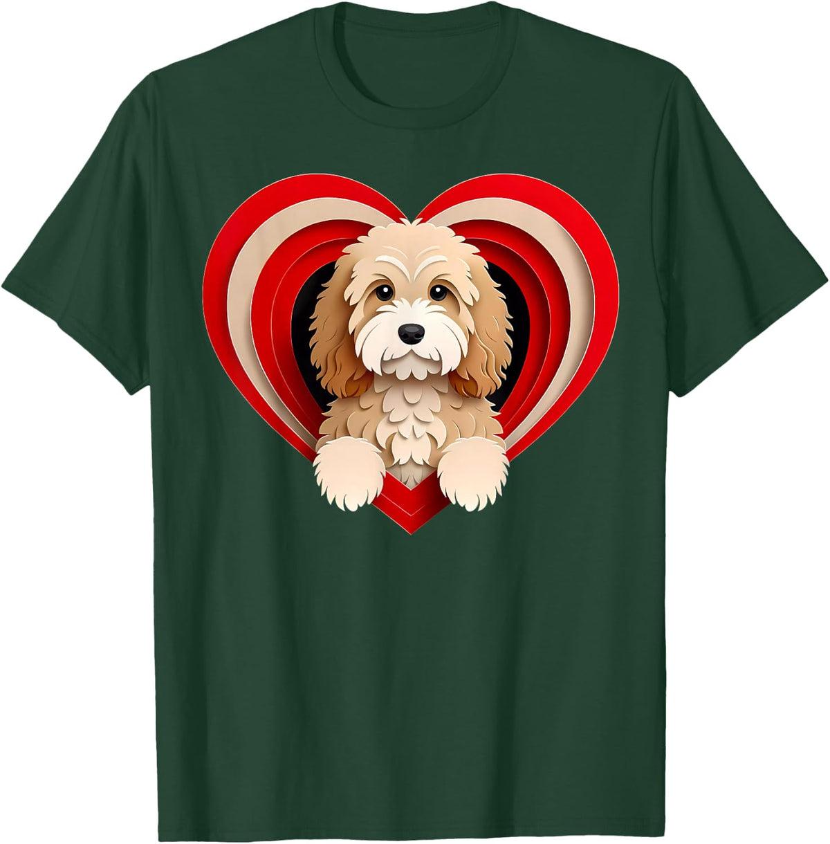 Cockapoo Heart Cute Puppy Dog Lover or Pet Owner T-Shirt - T-Shirt | Forest