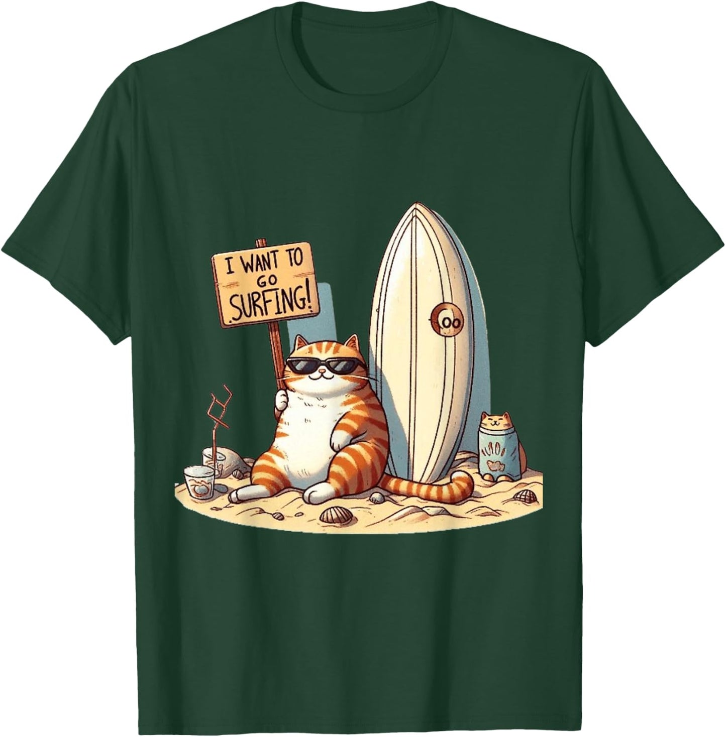 I want to go surfing ,The Call of the Waves T-Shirt - T-Shirt | Forest