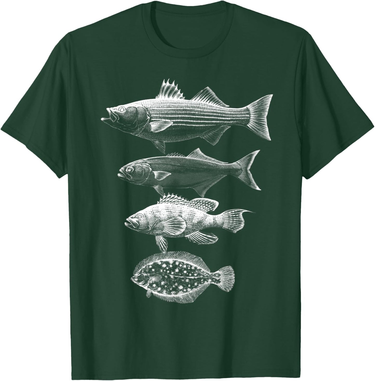 Cape Cod Buzzards Bay Fishing Slam Striper Bluefish Bass T-Shirt - T-Shirt | Forest