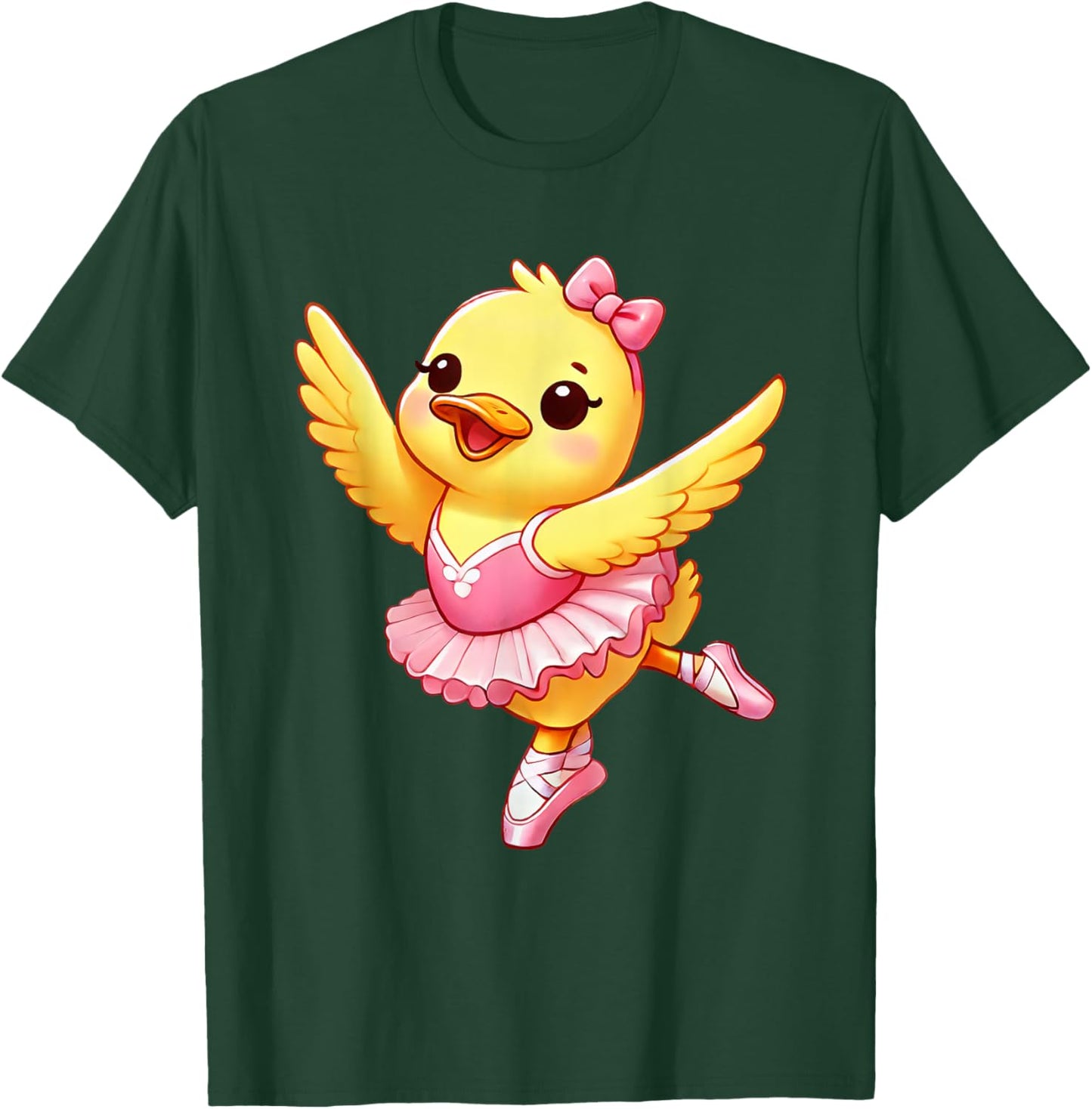 Duck Ballerina Cute Ballet Funny Dance Boys Girls Kids T-Shirt - T-Shirt | Forest