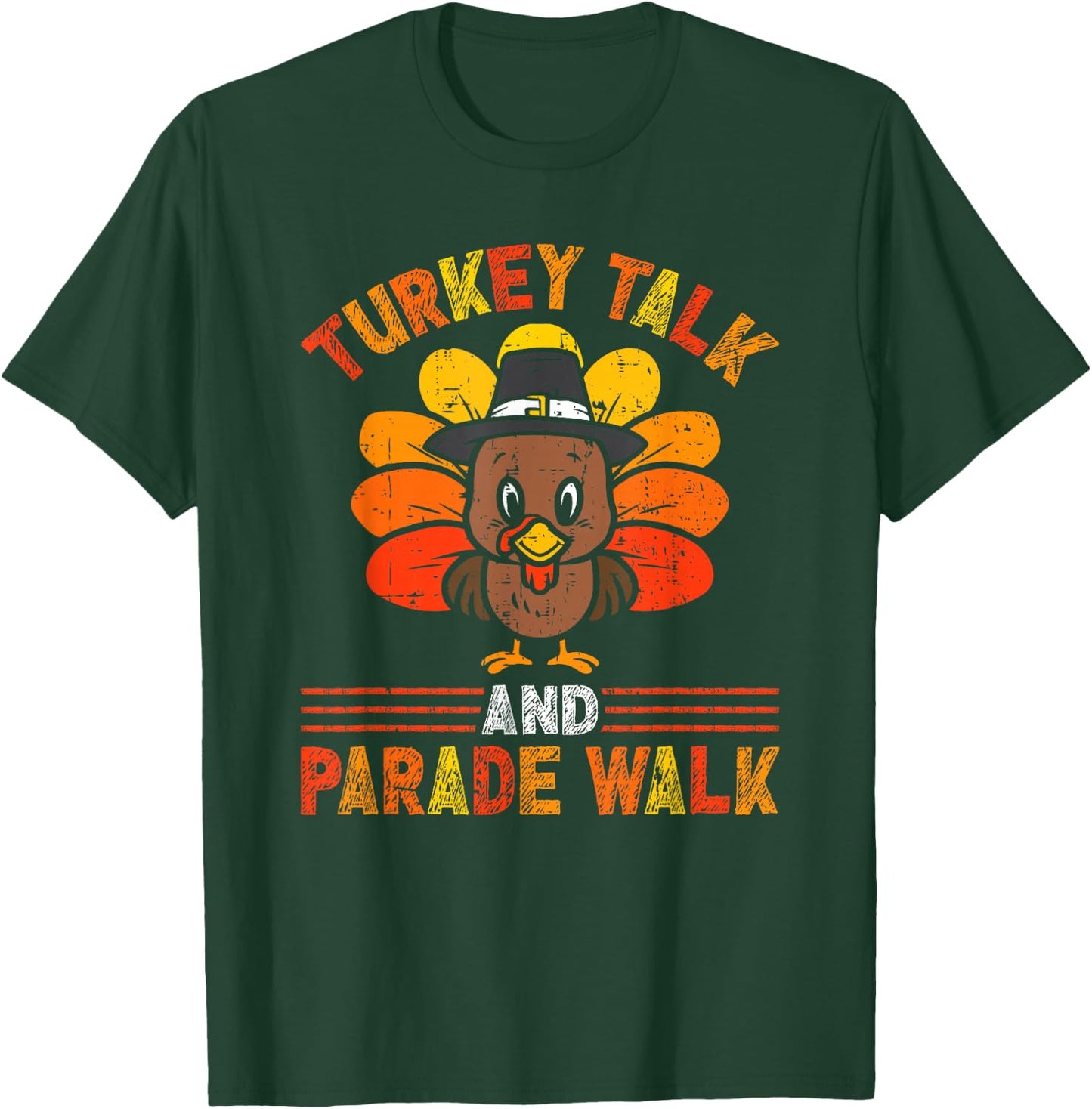 Thanksgiving Turkey Talk - Black, Small - -Adult, Short Sleeve, - Thanksgiving Celebrants, Families, Parade Attendees T-Shirt - T-Shirt | Forest