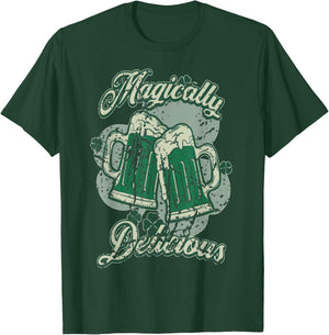 St Patricks Day Magically Delicious Beer Adult Party Top T-Shirt - T-Shirt | Forest