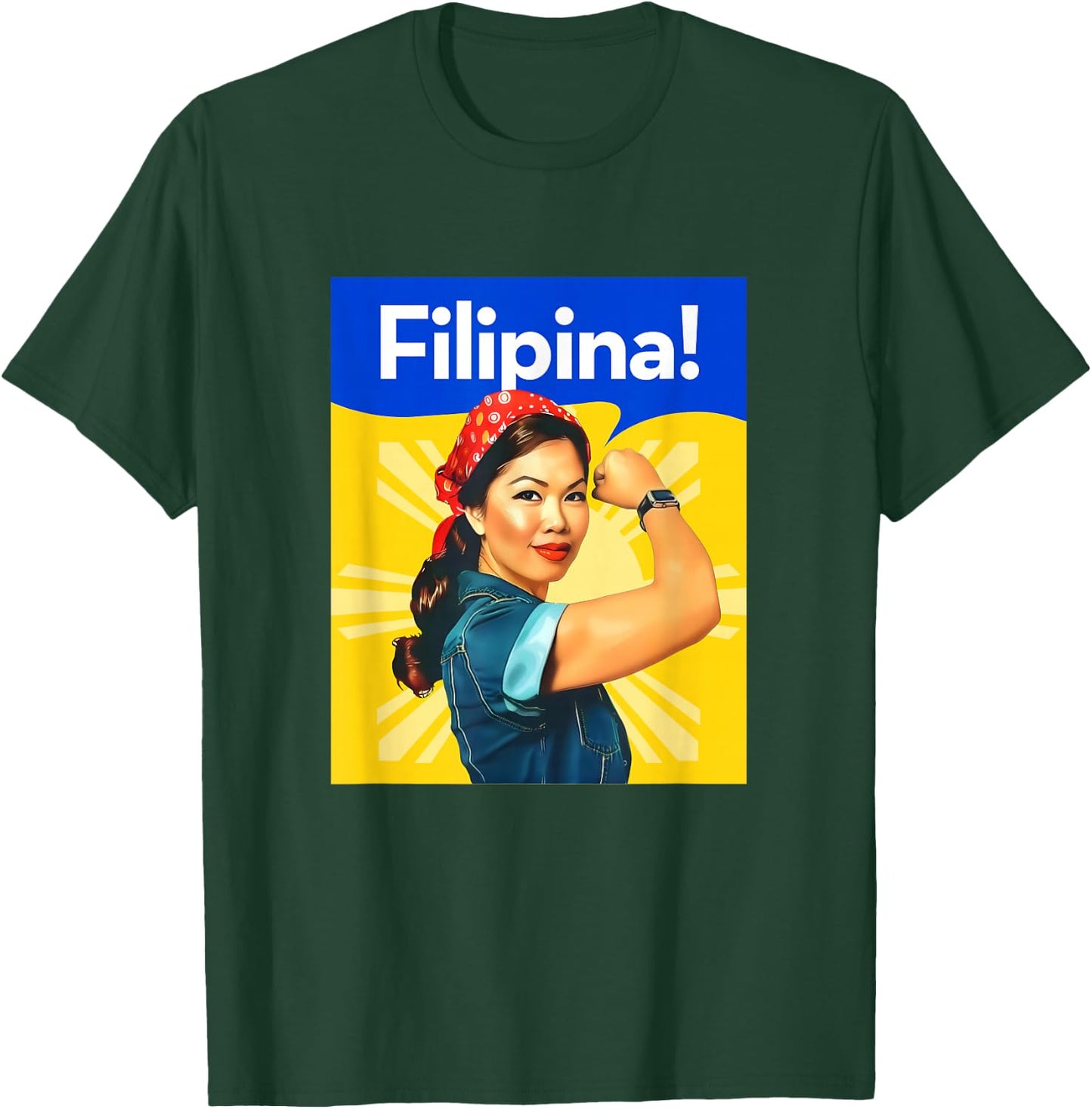 Pinoy Pride - Proud and Strong Filipina T-Shirt - T-Shirt | Forest