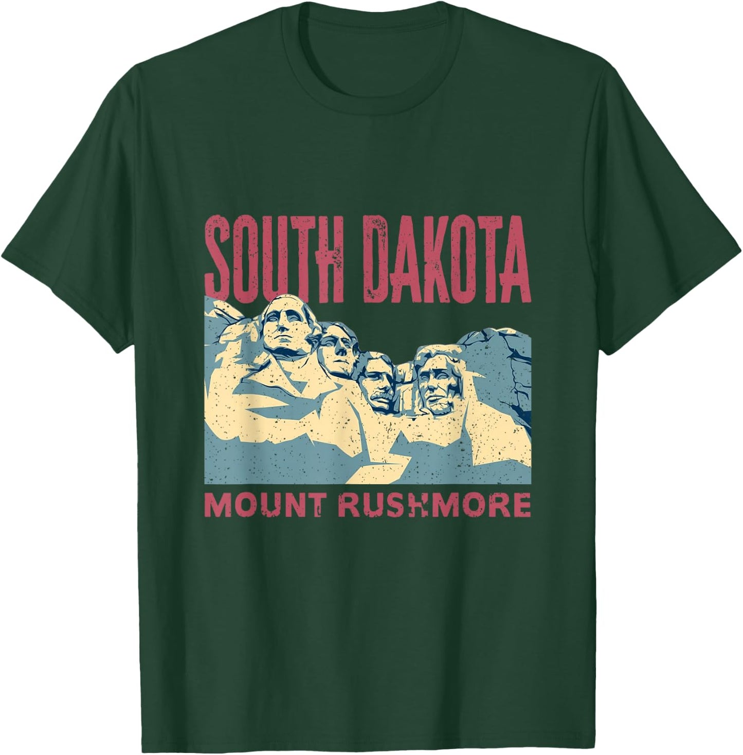 Vintage Mount Rushmore South Dakota US Founding Fathers T-Shirt - T-Shirt | Forest