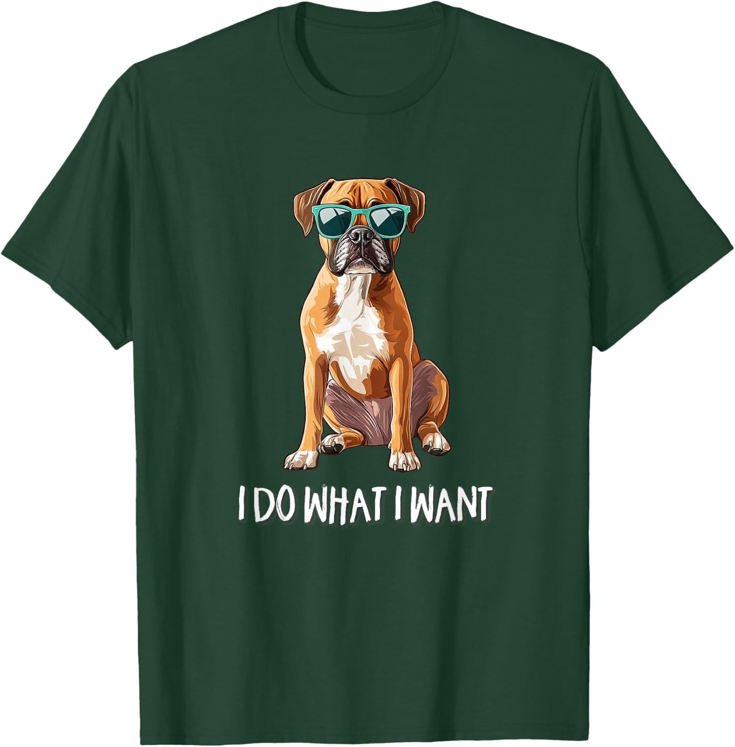 Kids Funny Do What I Want Boxer Dog Lover T-Shirt - T-Shirt | Forest