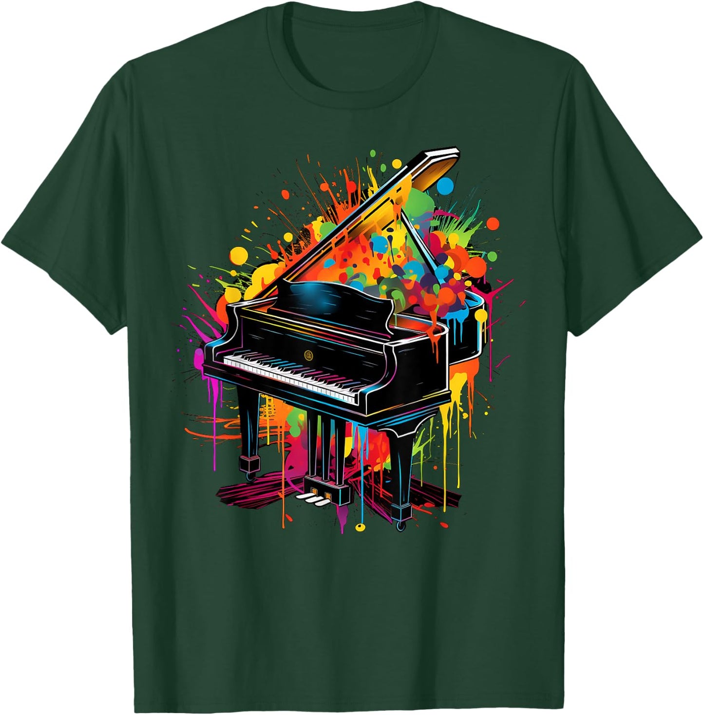 Artistic Colorful Pop Art painted Piano T-Shirt - T-Shirt | Forest