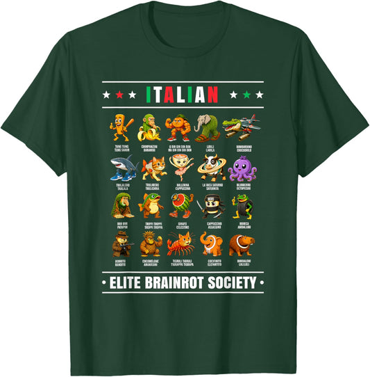 Italian Brainrot Shirt Italian Brainrot Funny Memes for Boys T-Shirt - T-Shirt | Forest