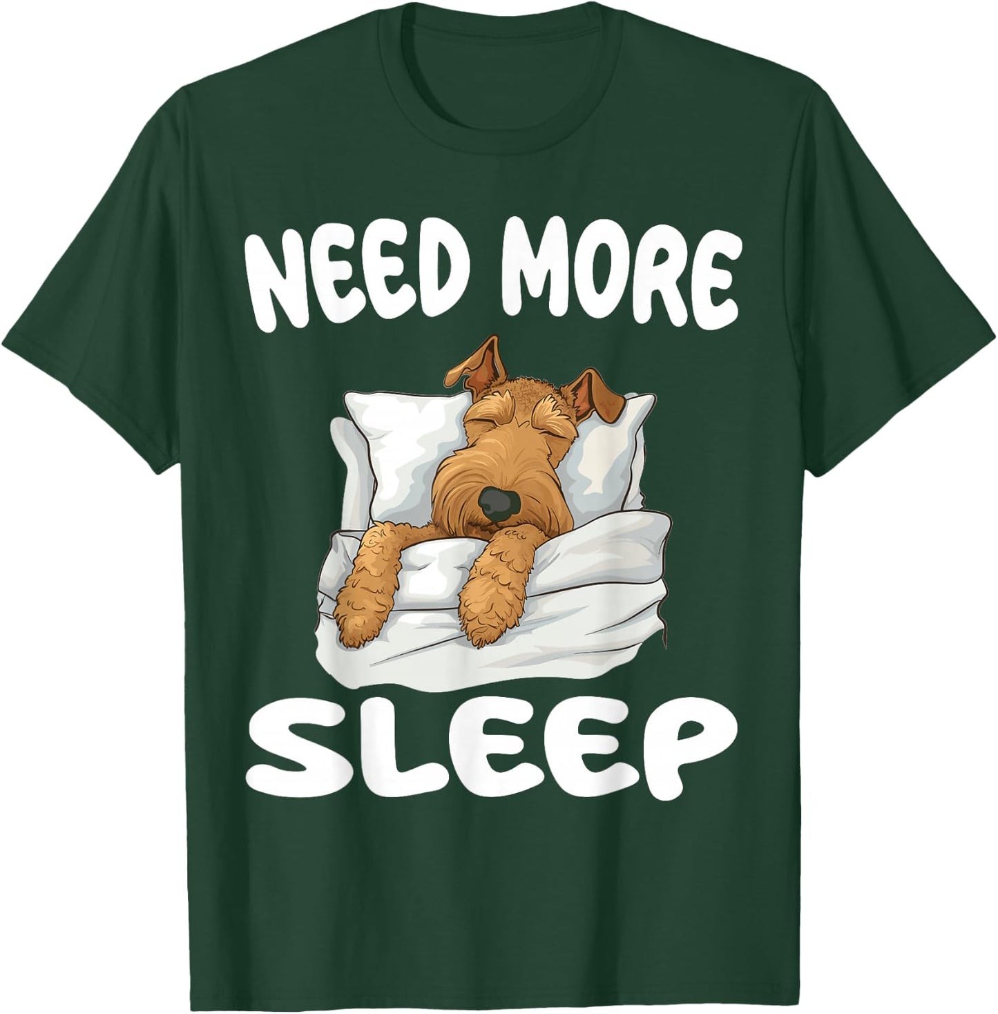 Cute Airedale Terrier Need More Sleep Pajamas Nightgown T-Shirt - T-Shirt | Forest