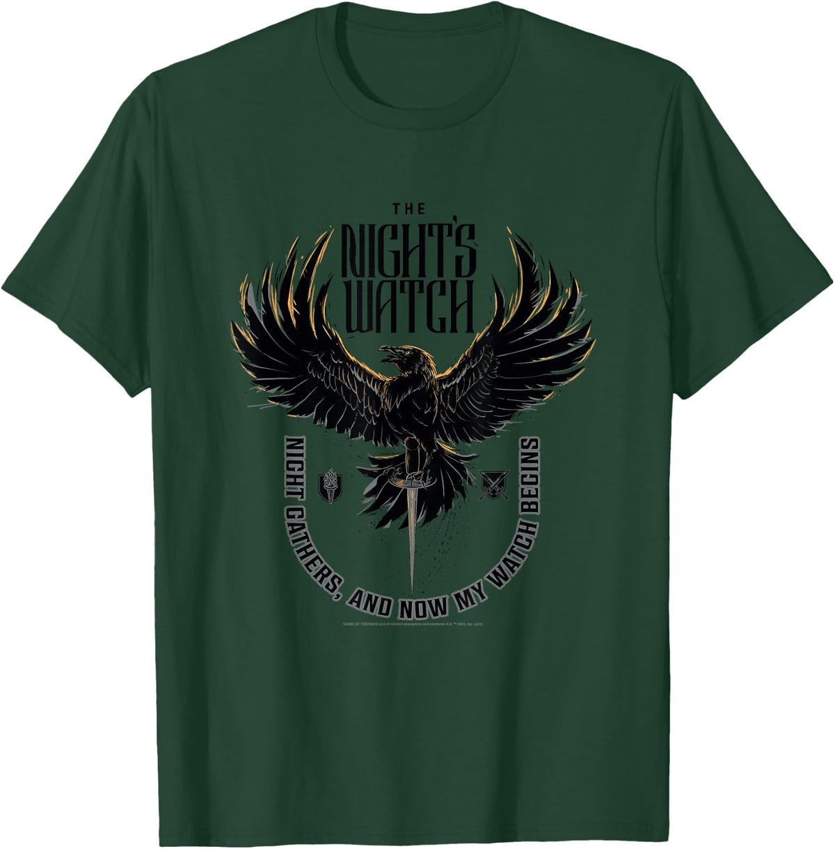 Game of Thrones The Night's Watch Night Gathers T-Shirt - T-Shirt | Forest