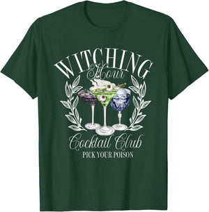 Classic Witching Hour Cocktail Club Spooky Halloween Season T-Shirt - T-Shirt | Forest
