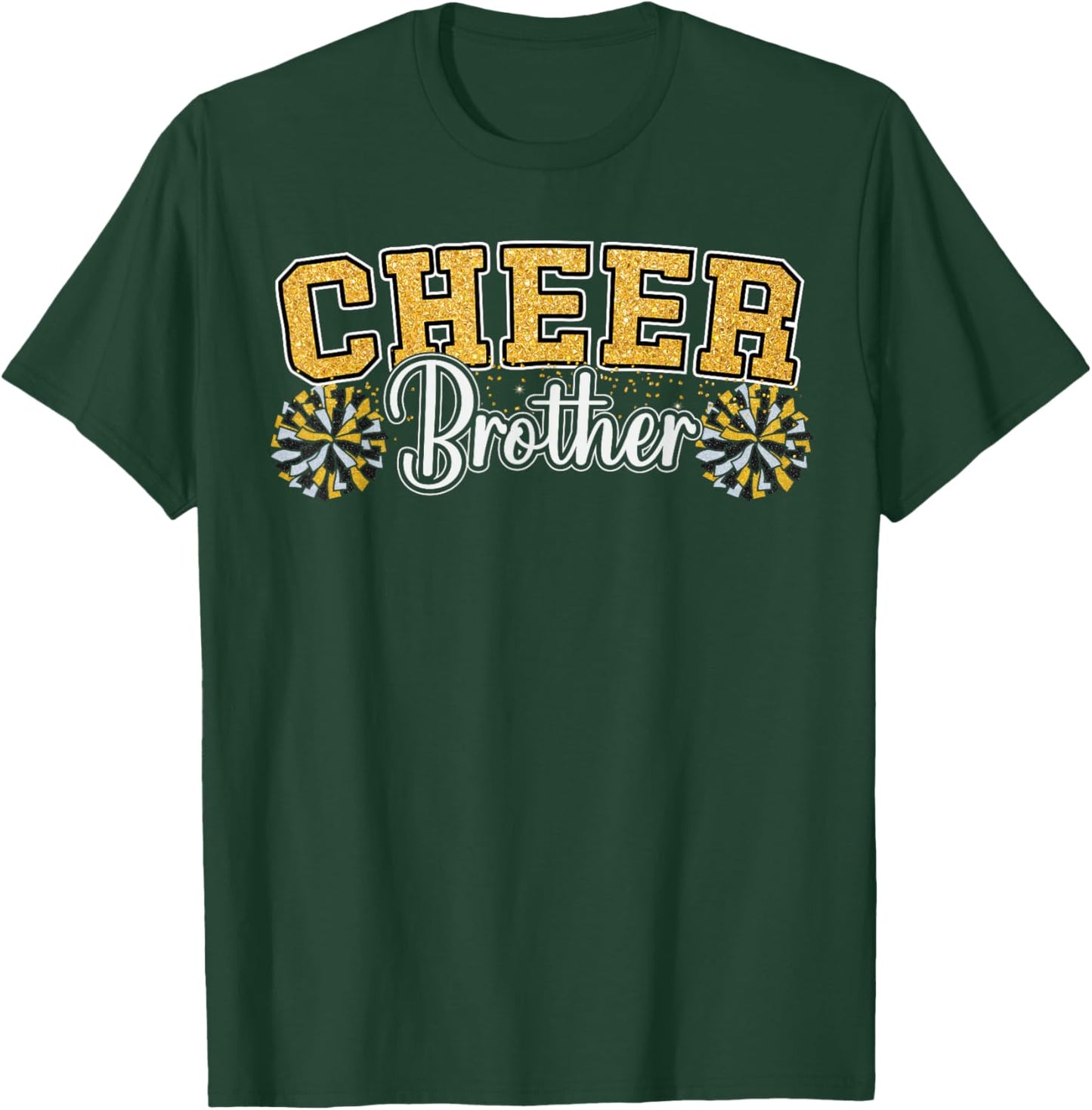 Cheer Brother My Favorite Cheerleader Calls Me Bro Yellow T-Shirt - T-Shirt | Forest