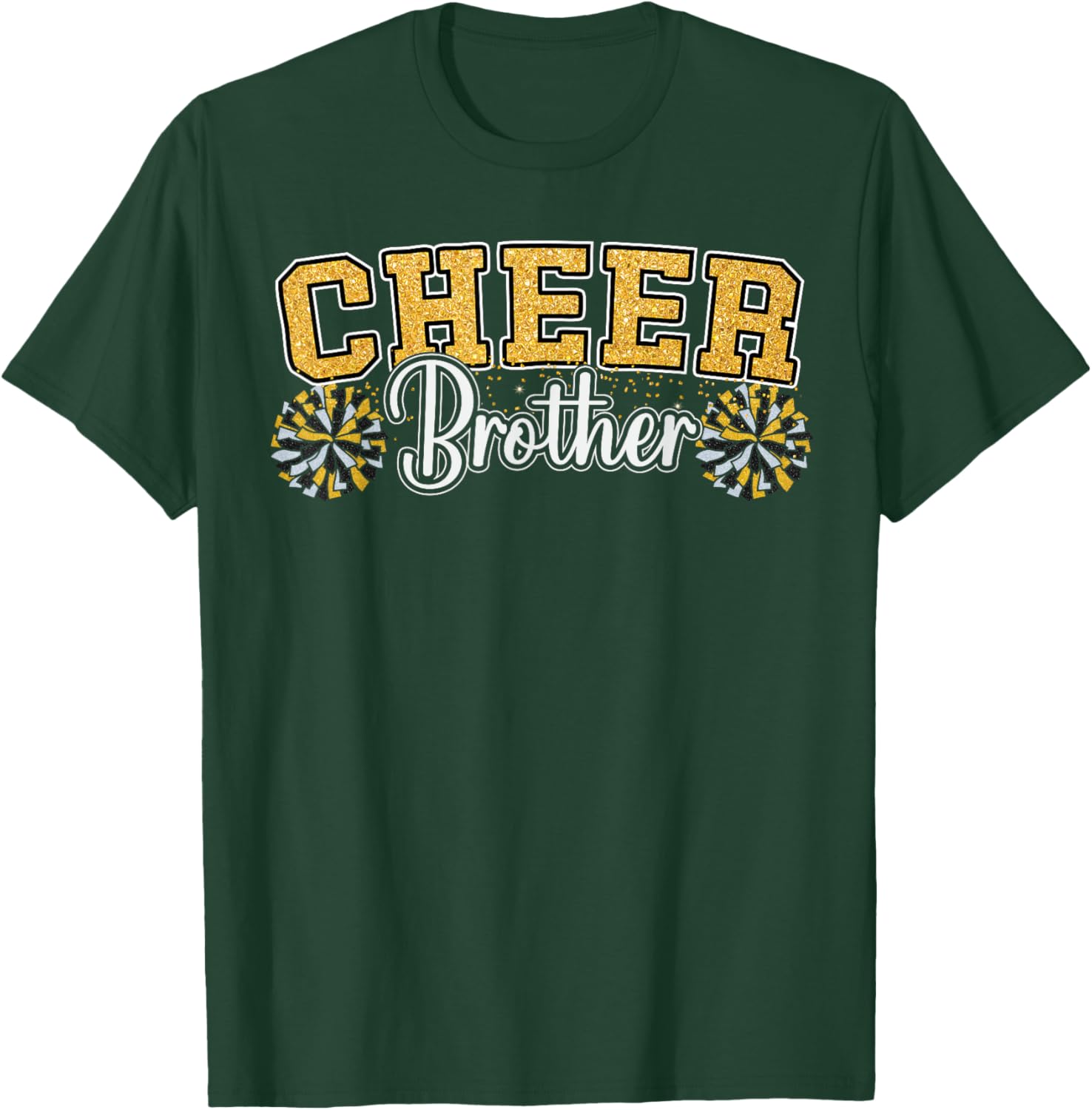 Cheer Brother My Favorite Cheerleader Calls Me Bro Yellow T-Shirt - T-Shirt | Forest