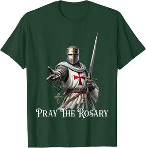 Catholic Knight Templar Latin Crusader Cross T-Shirt - T-Shirt | Forest