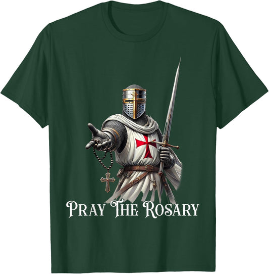 Catholic Knight Templar Latin Crusader Cross T-Shirt - T-Shirt | Forest