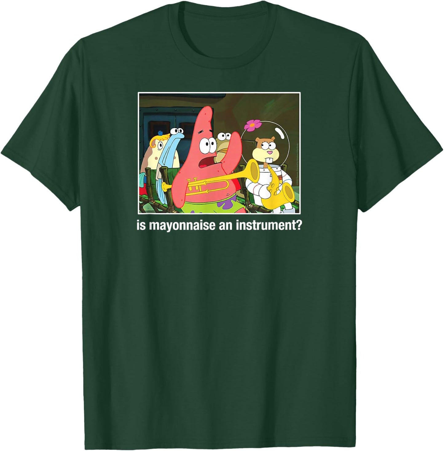 Spongebob Squarepants - Patrick Mayonnaise an Instrument T-Shirt - T-Shirt | Forest