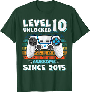 10 Year Old BDay Decorations Son Boy 10yr 2015 10th Birthday T-Shirt - T-Shirt | Forest