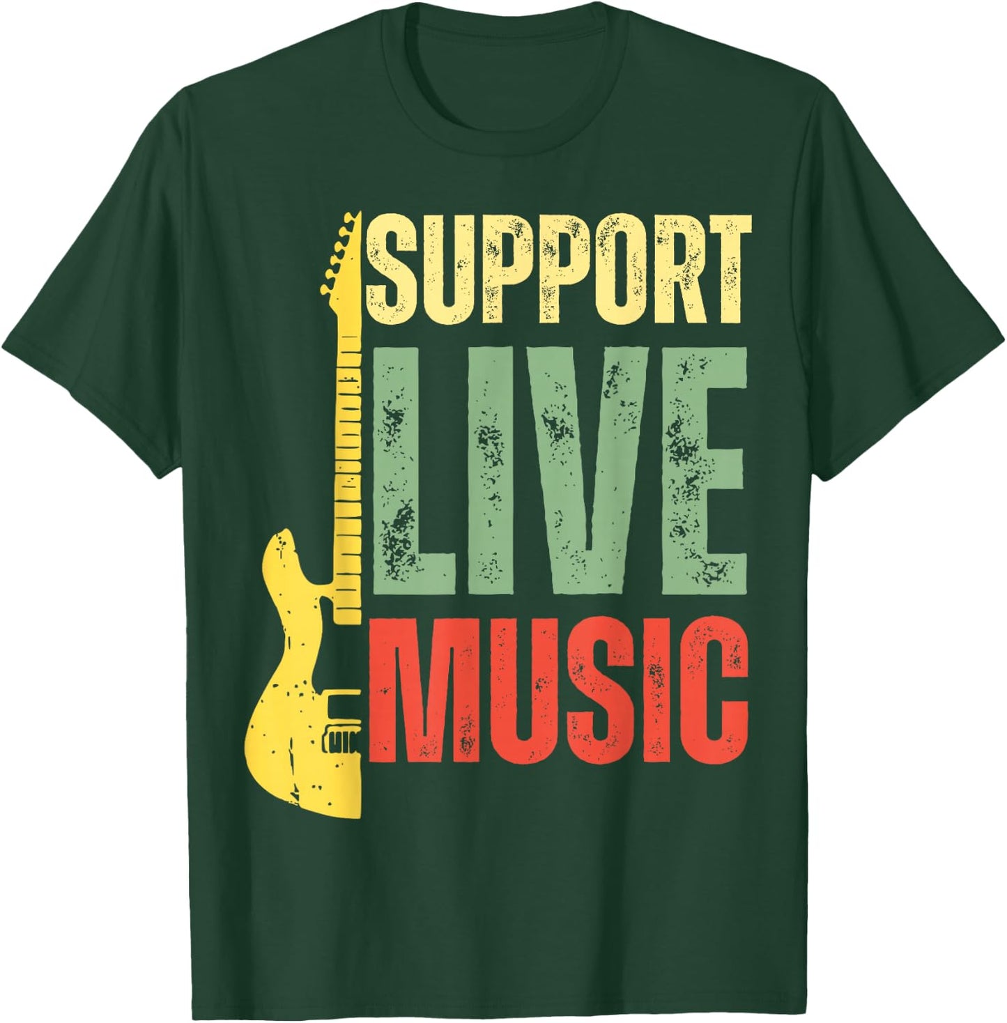 Support Live Music Lovers Music Concert Festival Local Bands T-Shirt - T-Shirt | Forest