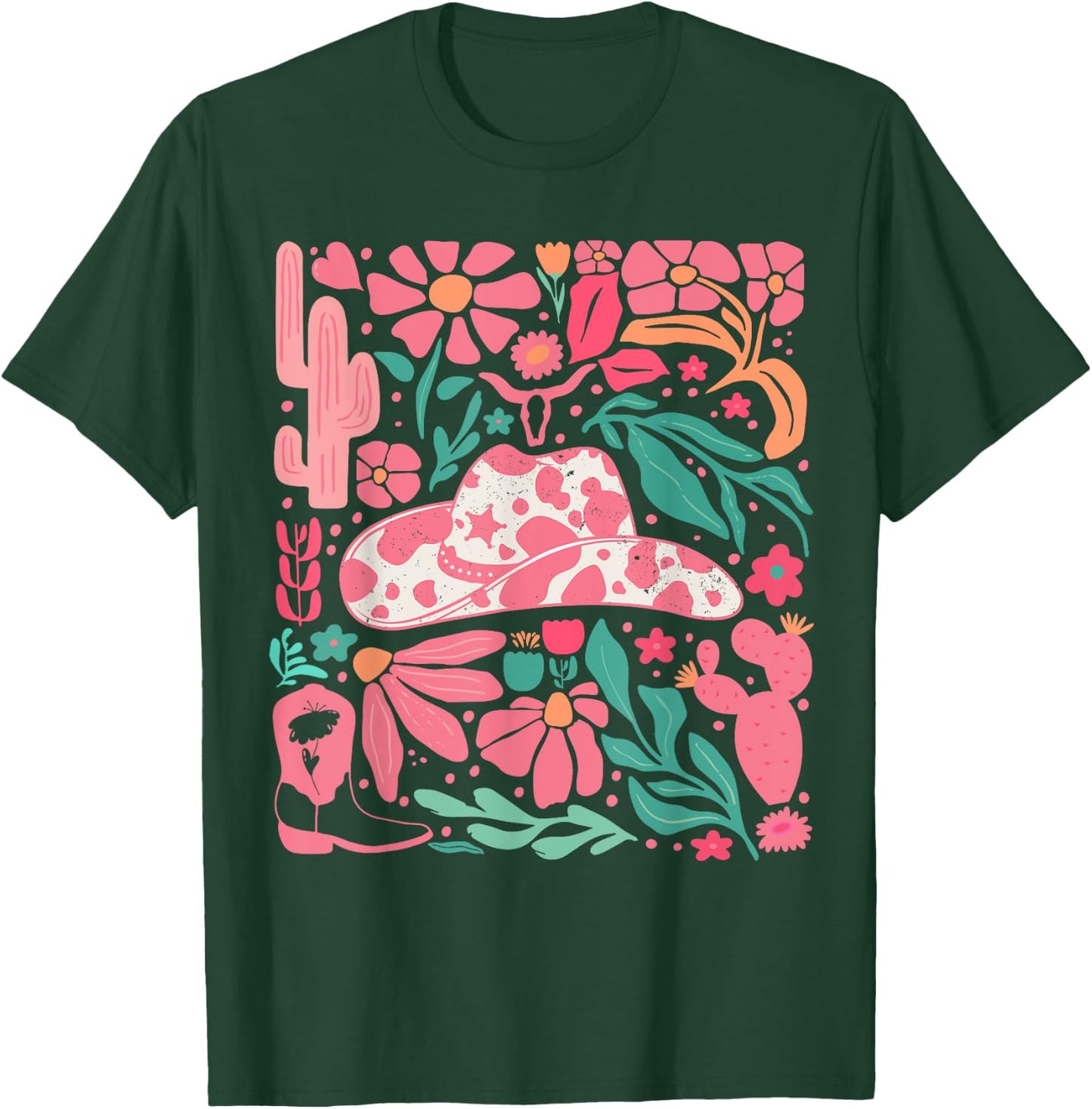 Howdy Southern Western Girl Country Rodeo Cowgirl Vintage T-Shirt - T-Shirt | Forest