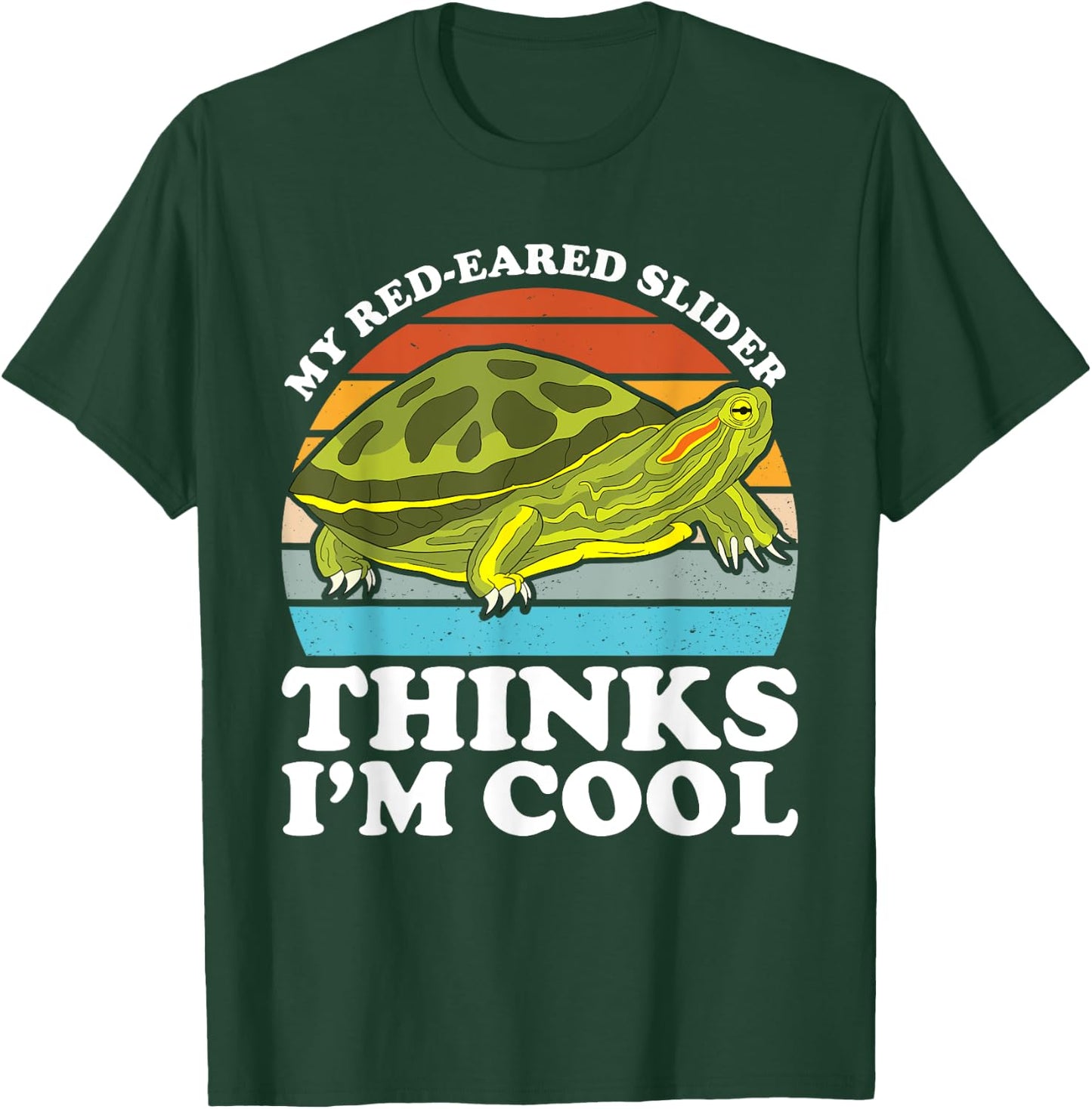 Red Eared Turtle Red Eared Tortoise Red Eared Slider Turtle T-Shirt - T-Shirt | Forest
