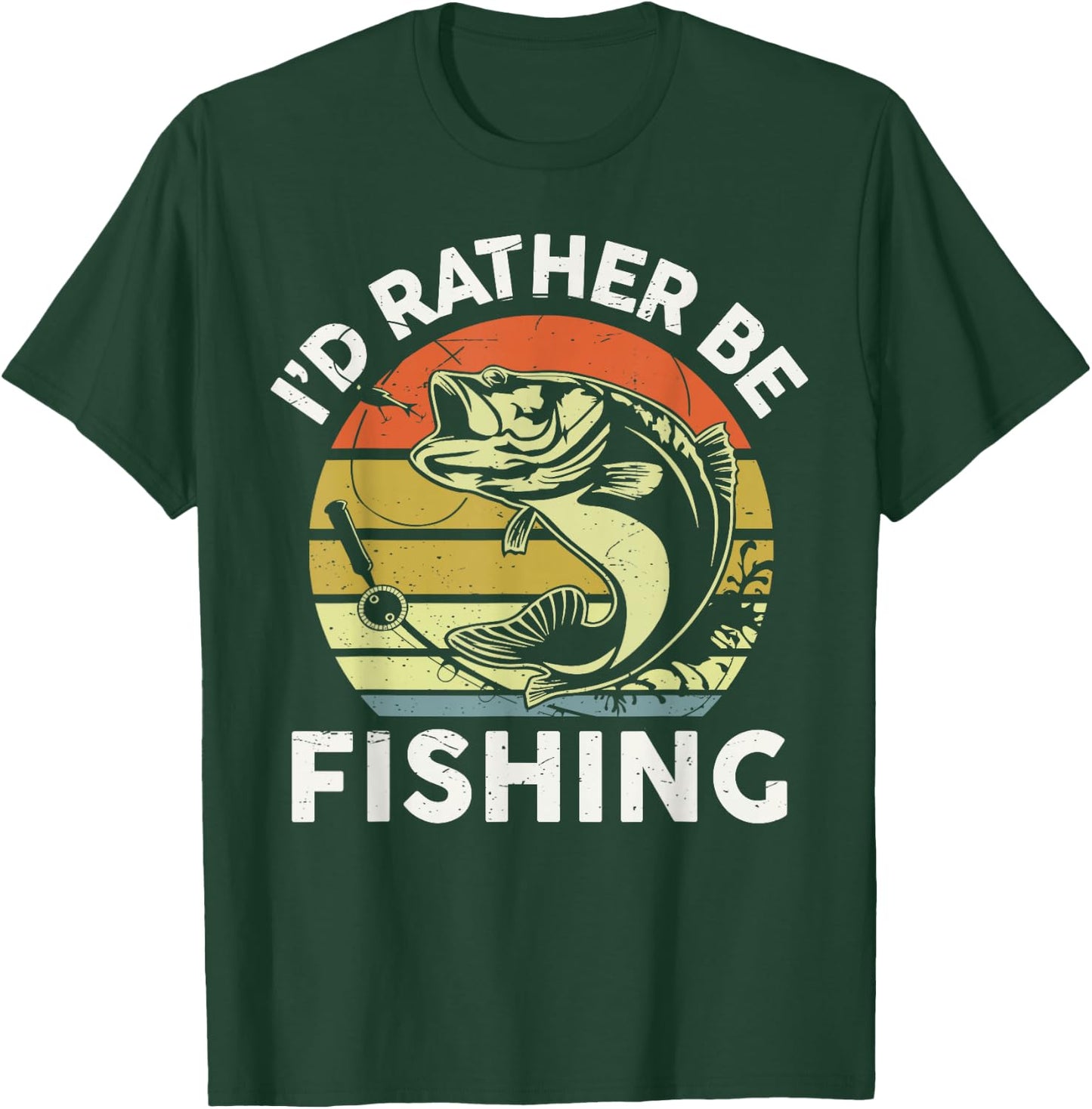 Id Rather Be Fishing-Shirt Men Women Boy Kids Funny Dad T-Shirt - T-Shirt | Forest