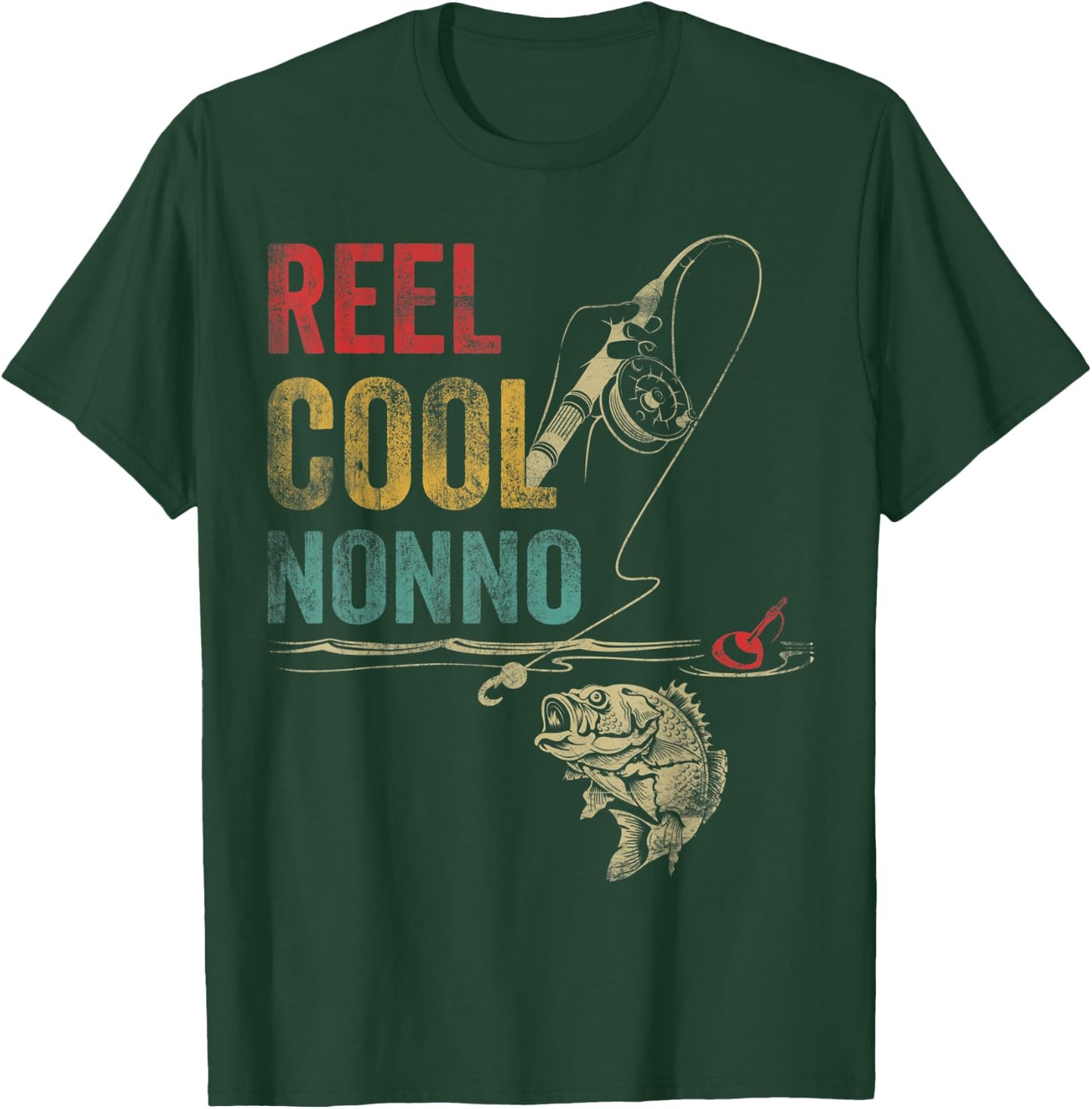 Reel Cool Nonno Fish Fishing Shirt Father's Day T-Shirt - T-Shirt | Forest