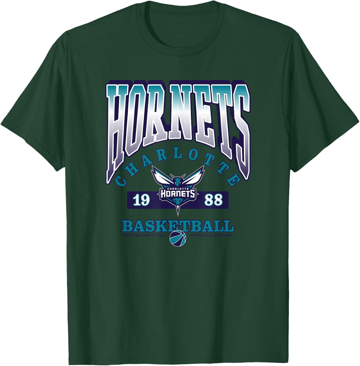 Charlotte Hornets NBA Homecourt Advantage - -Adults, Black, Small, Short Sleeve T-Shirt - T-Shirt | Forest