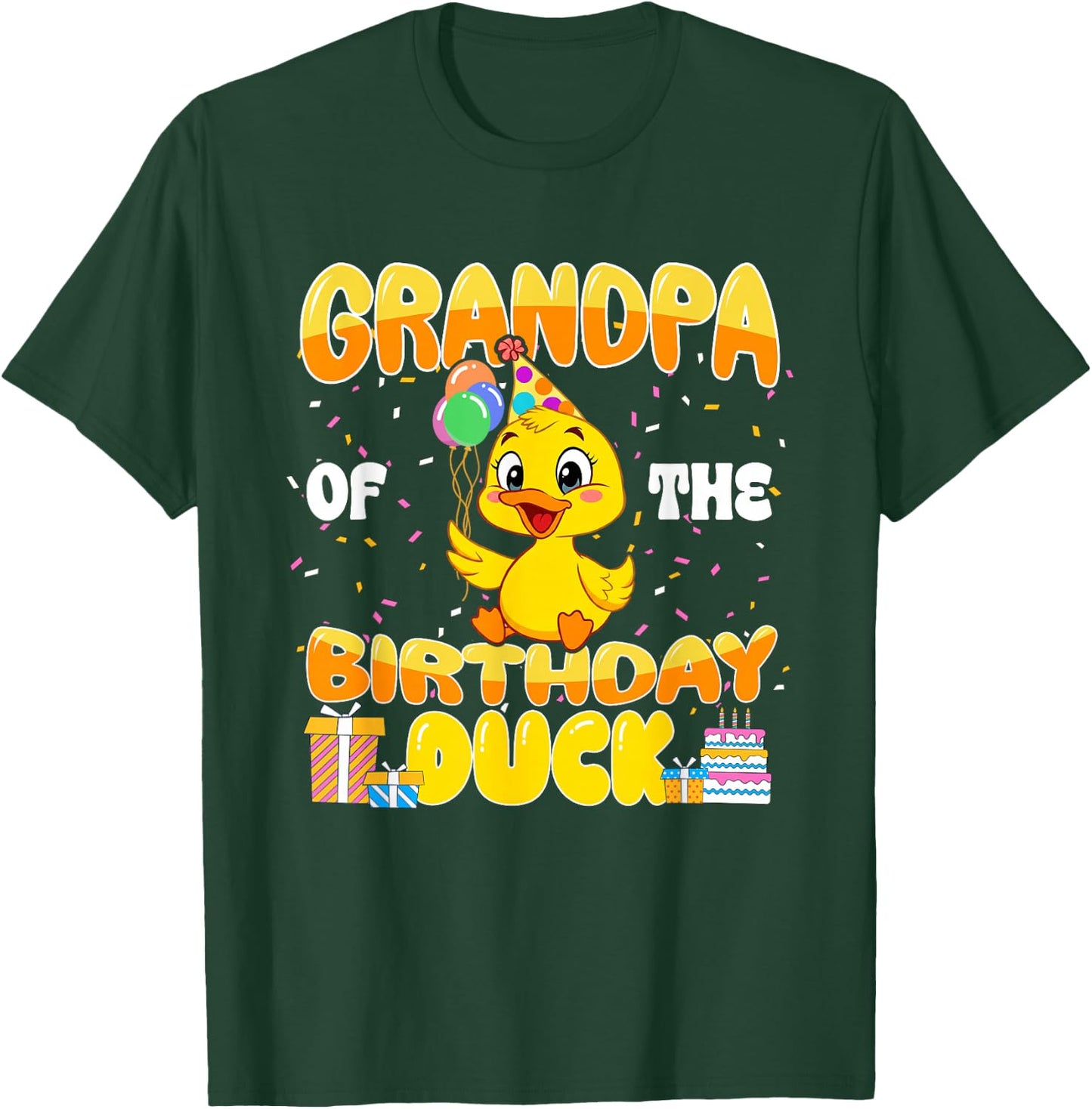Grandpa of The Birthday Duck Boy Rubber Duck Bday Family T-Shirt - T-Shirt | Forest