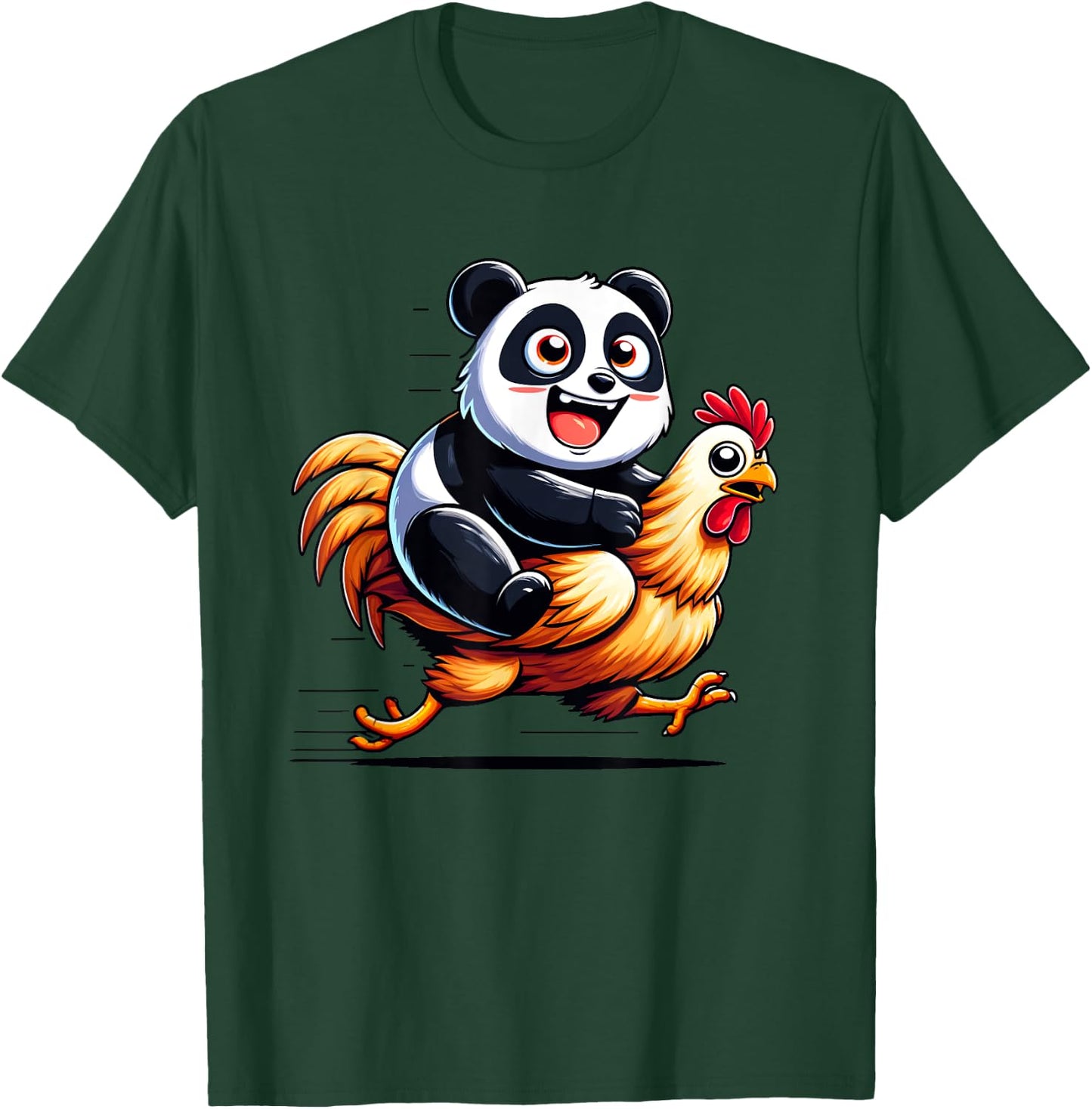 Funny Panda Chicken Rooster Animal Lovers Men Women Kids T-Shirt - T-Shirt | Forest
