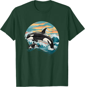 Killer Whale Orca Family T-Shirt - T-Shirt | Forest
