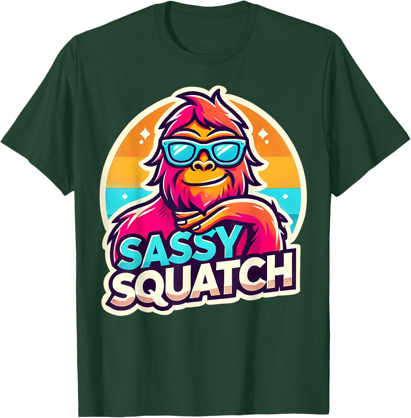Funny Sasquatch Sassy Squatch Bigfoot Humor Lover T-Shirt - T-Shirt | Forest