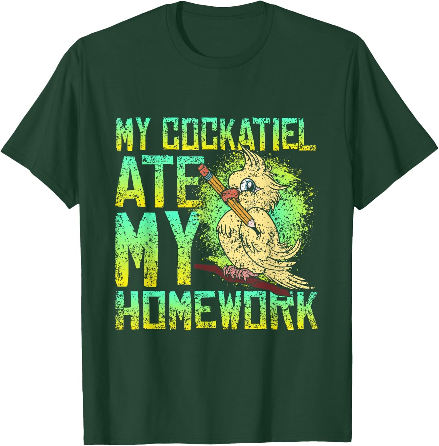 Lover Cockatiels Pets Cockatiel Birds -Child , Black, Small, Short Sleeve, , Classic Fit, Cockatiel Print, Humor, Holiday, Pet-Themed, All Seasons T-Shirt - T-Shirt | Forest