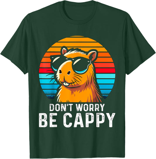 Don't worry be Cappy Capybara T-Shirt - T-Shirt | Forest
