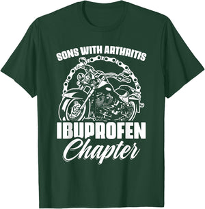 Sons With Arthritis Ibuprofen Chapter Grandpa Motocyclist T-Shirt - T-Shirt | Forest