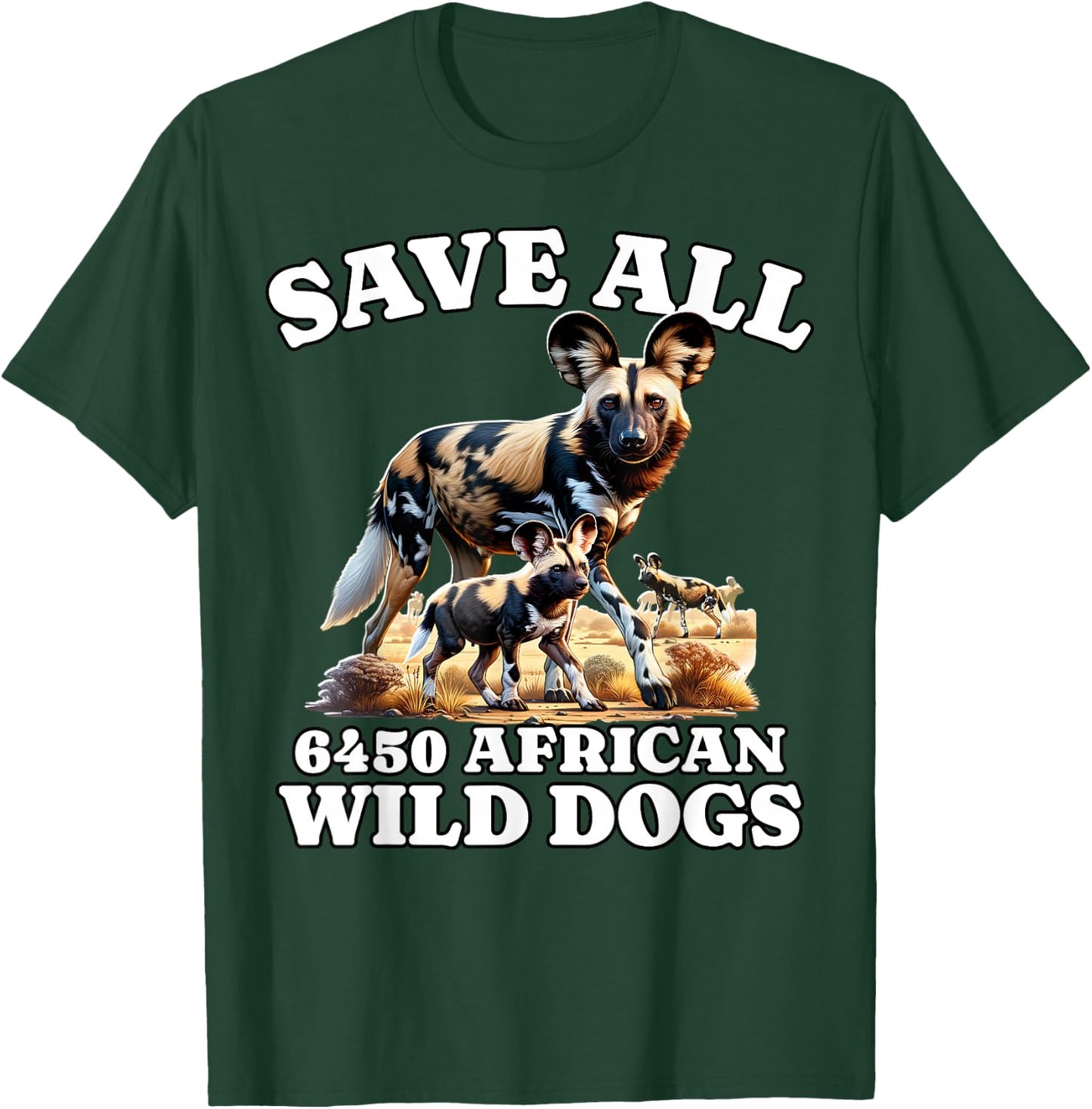 Save African Wild Dog T-Shirt - T-Shirt | Forest