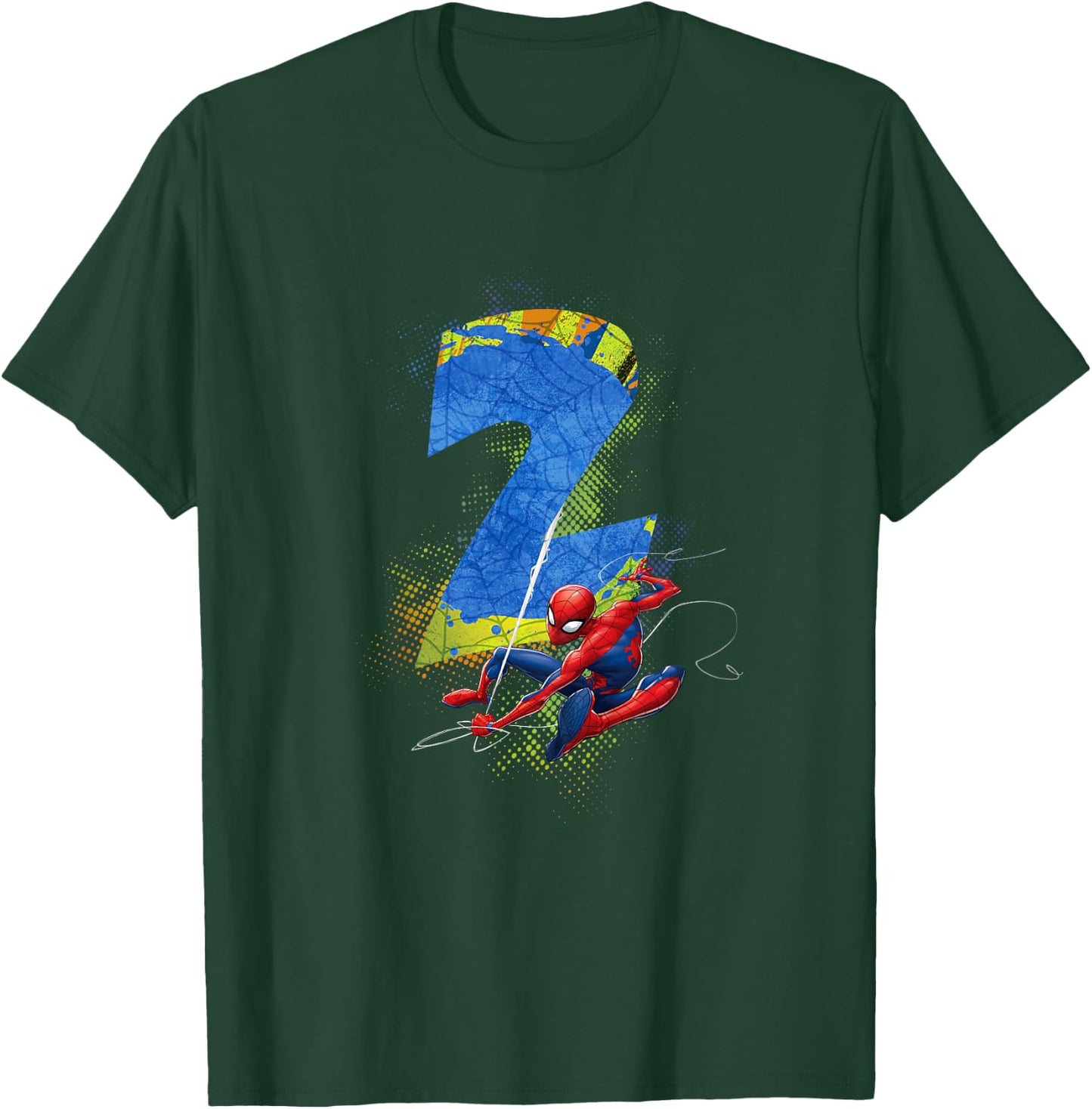 Marvel Super Heroes Spider-Man 2 Year Old Second Birthday T-Shirt - T-Shirt | Forest