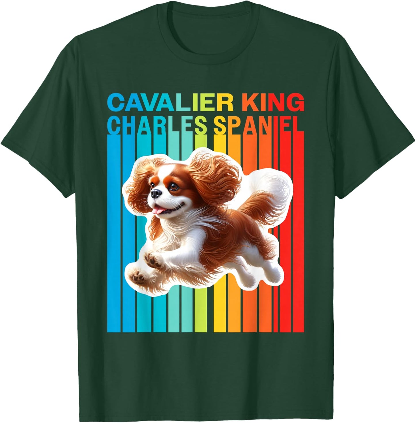 Colorful Cavalier King Charles Spaniel T-Shirt - T-Shirt | Forest
