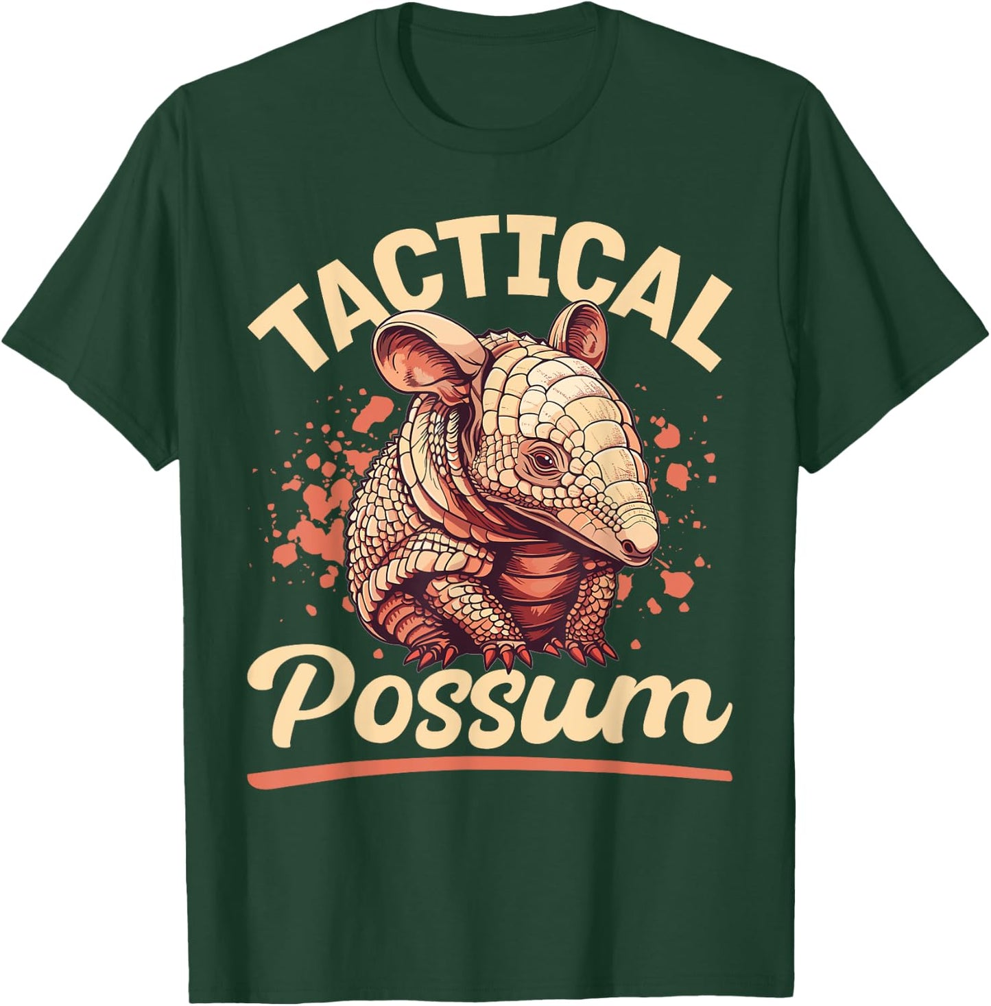 Funny Armadillo Animal Tactical Possum T-Shirt - T-Shirt | Forest